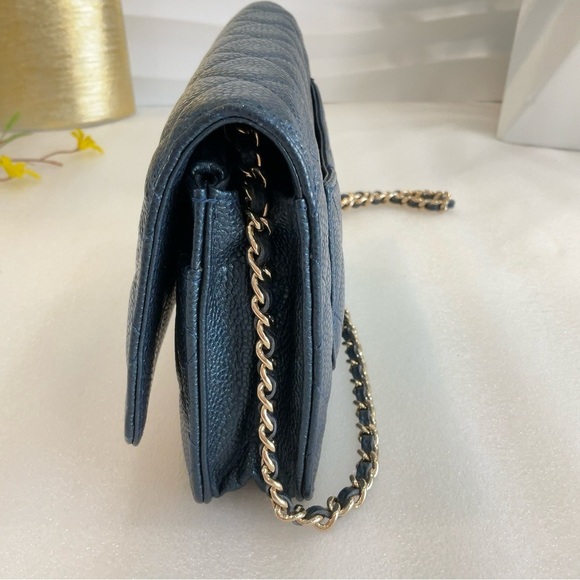 Classic Quilted Iridescent Wallet On Chain - Picture 13 of 16